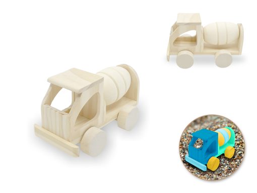 Wood Craft - DIY Solid Wood Vehicle w/Moving Wheels
