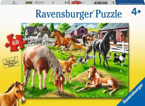 Puzzle Happy Horses - 60 Pieces Puzzle