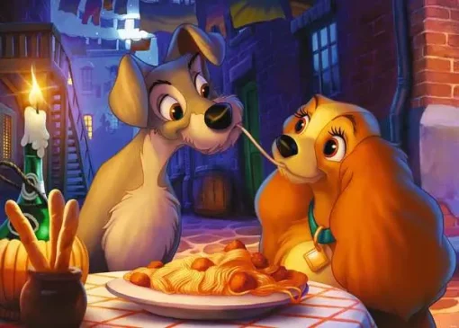 Lady and the tramp - 1000 Pieces Puzzle - Image 2