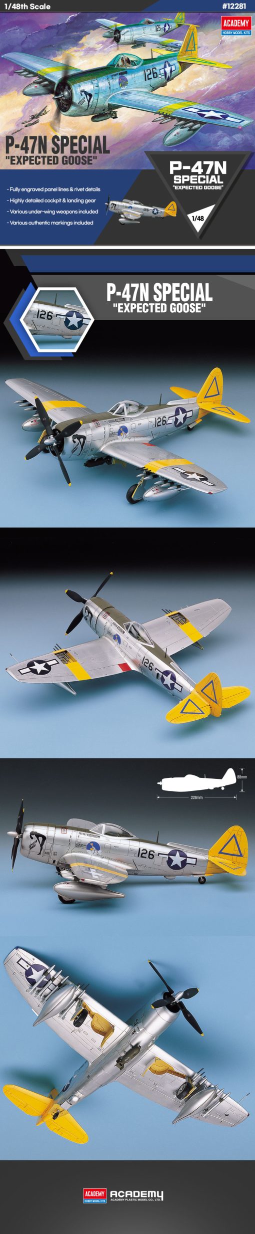 1/48 P-47N SPECIAL EXPECTED GOOSE - Academy - Image 2