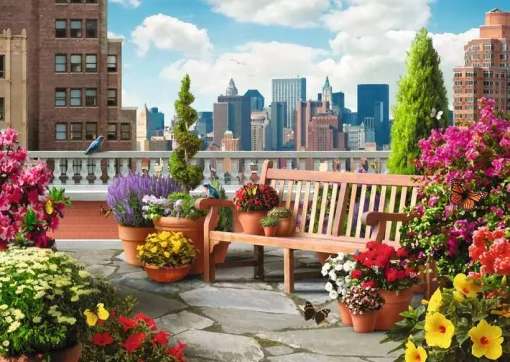 Rooftop Garden - 500 Pieces Puzzle - Image 2