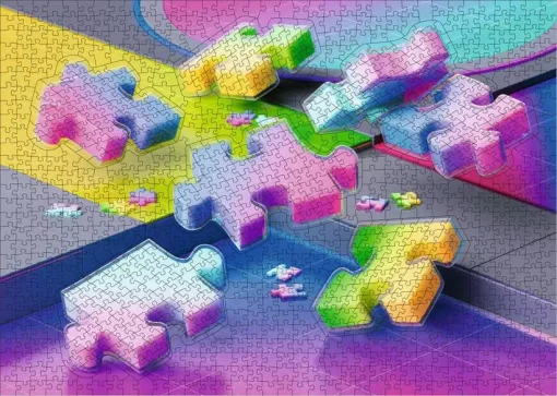 Gradient Cascade - 1000 Pieces Puzzle - Image 3