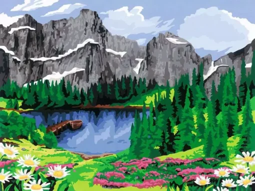 CreArt - Mountain View - Paint by numbers for adults - Image 3
