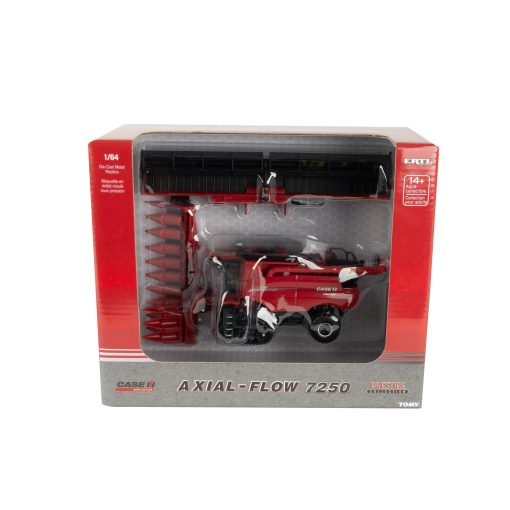 1/64 Case IH - 7250 Combine With Tracks, Folding Corn Head, Draper Head - Prestige Collection - Image 2