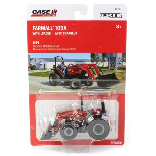 1/64 Case IH Farmall 105A Tractor with Loader - Image 2