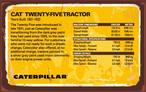 1/16 - Cat® - 25 Tractor - Vintage Series - Image 9