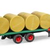 Bale transport trailer with 8 round bales