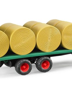 Bale transport trailer with 8 round bales