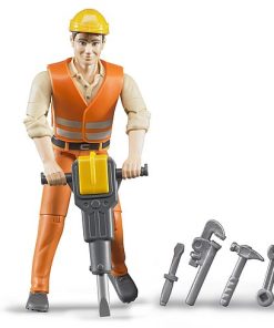 Construction worker with accessories