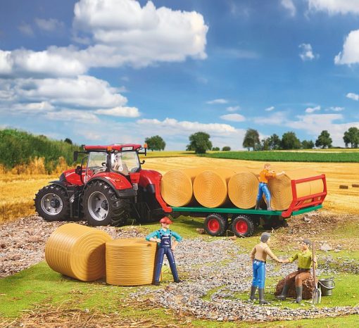 Bale transport trailer with 8 round bales - Image 2