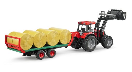 Bale transport trailer with 8 round bales - Image 3
