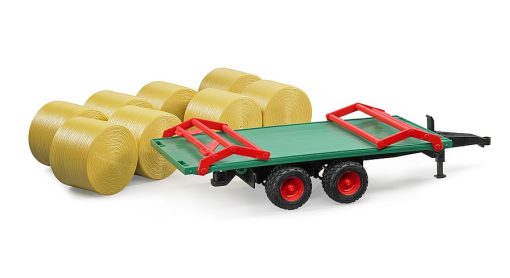 Bale transport trailer with 8 round bales - Image 5