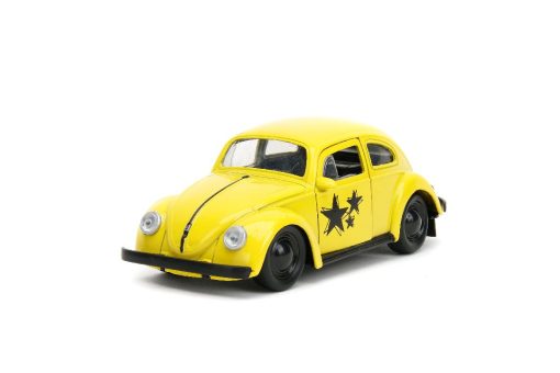 1/32 - "PUNCH BUGGY" 1959 VW Beetle W/Boxing Gloves - Yellow - Jada - Image 3