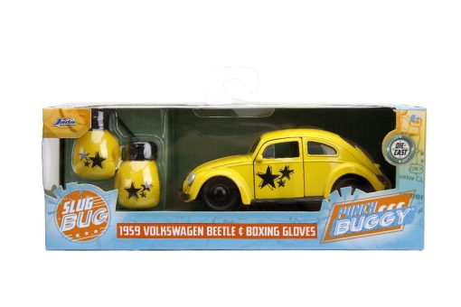 1/32 - "PUNCH BUGGY" 1959 VW Beetle W/Boxing Gloves - Yellow - Jada - Image 8