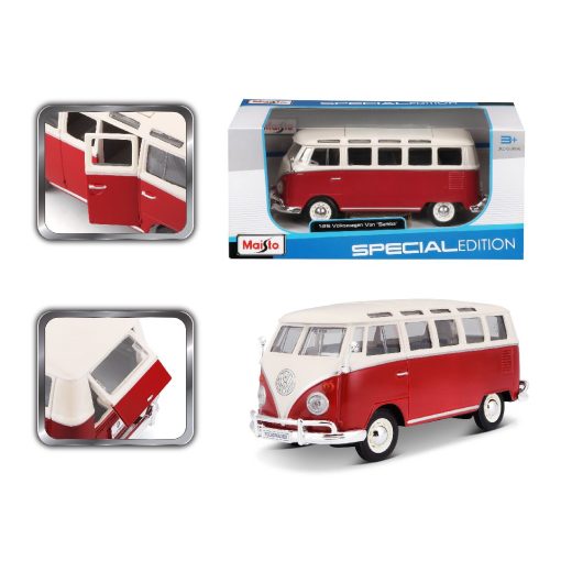 1/25 - Volkswagen Van "Samba" - Special Edition - White/Red - Maisto - Image 3