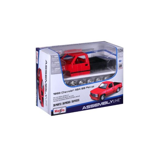 1/24 - Assembly Line 1993 Chevrolet 454 SS Pick-up (Red) - Maisto