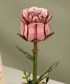 Rowood - Pink Rose - 3D Wooden Puzzle