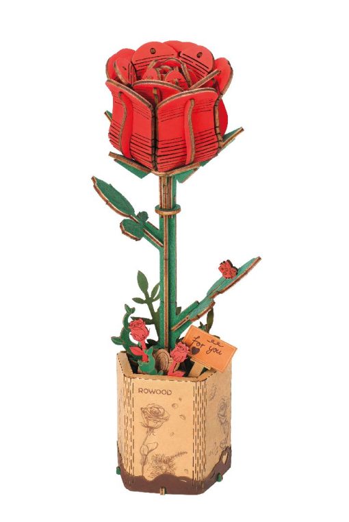 Rowood - Red Rose - 3D Wooden Puzzle