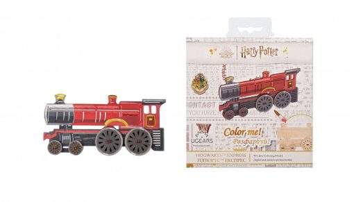 Ugears Hogwarts Express Wooden 3D-Puzzle Coloring - 13 Pieces - Image 3