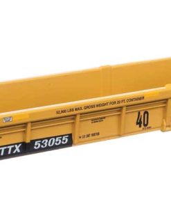 Walther's Mainline - TTX DTTX #53055 - small black & white TTX logo w/yellow conspicuity stripes
