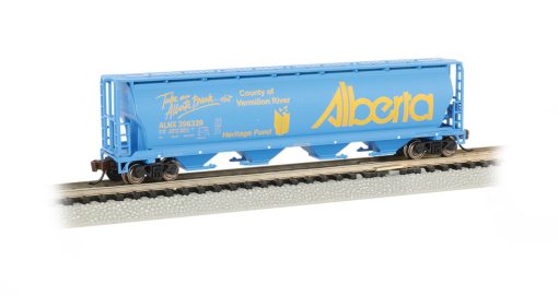Bachmann - Canadian Cylindrical 4-Bay Grain Hopper - Alberta (Vermillion River) - Silver Series(R) - Image 2