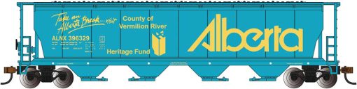 Bachmann - Canadian Cylindrical 4-Bay Grain Hopper - Alberta (Vermillion River) - Silver Series(R)