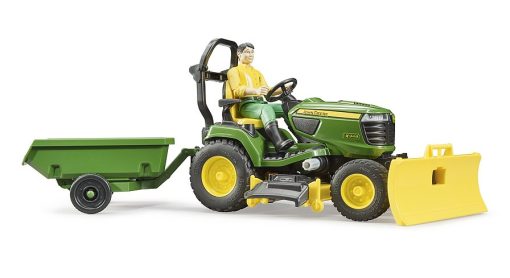 John Deere X949 lawn tractor with trailer