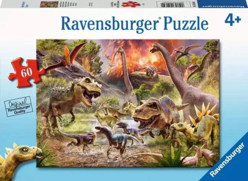 Dinosaur Dash - 60 Pieces Puzzle