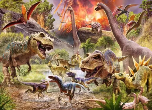 Dinosaur Dash - 60 Pieces Puzzle - Image 2