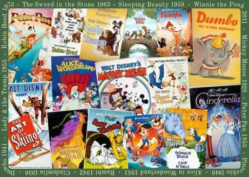 Disney Vintage Movie Posters - 1000 Pieces Puzzle - Image 2