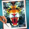 CreArt - Polygon Tiger - Paint by numbers for adults