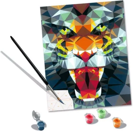 CreArt - Polygon Tiger - Paint by numbers for adults - Image 3