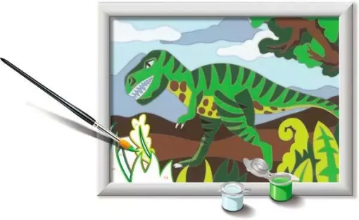 CreArt - Roaming Dinosaur - Paint by numbers for kids 9 years up - Image 2