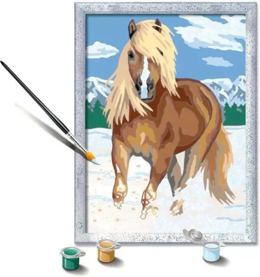 CreArt - The Royal Horse - Paint by numbers for kids 9 years up - Image 2