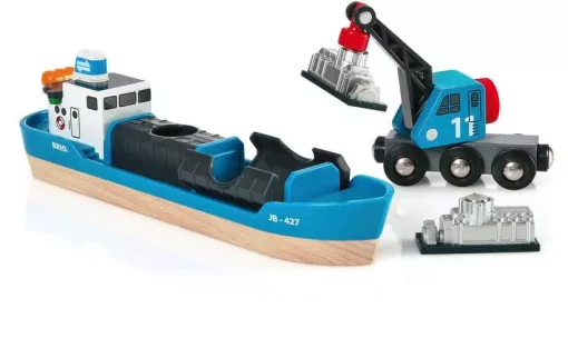 BRIO World - Freight Ship & Crane - Image 2