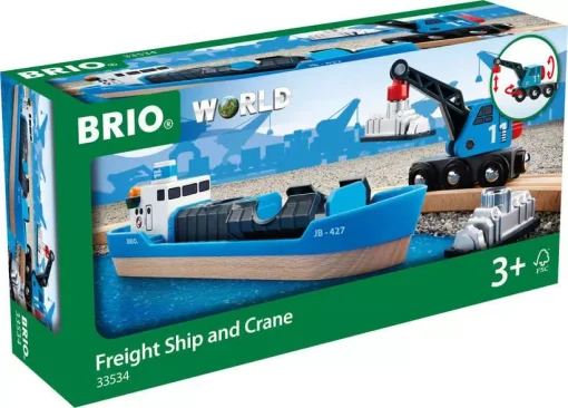 BRIO World - Freight Ship & Crane - Image 3