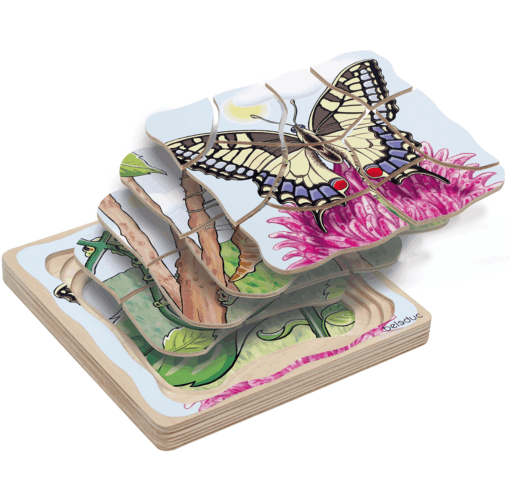 Layer Puzzle - Butterfly - 5 in 1 puzzle