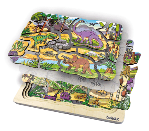 Layer Puzzle - Dinosaurs - 4 in 1 puzzle - Image 2