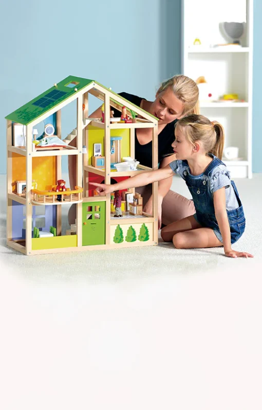 All Season House Kids Wooden Dollhouse - Hape - Image 2