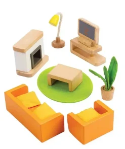 Media Room - Wooden Doll House Furniture - Hape