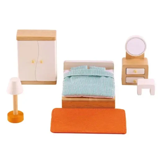 Master Bedroom Set - Wooden Doll House Furniture - Hape