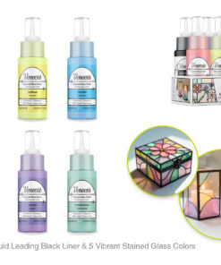 Pastels - 2oz Venecia™ Stained Glass Paint Set 6pc