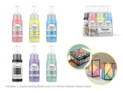 Pastels - 2oz Venecia™ Stained Glass Paint Set 6pc