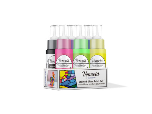 Neon - 2oz Venecia™ Stained Glass Paint Set 6pc - Image 2