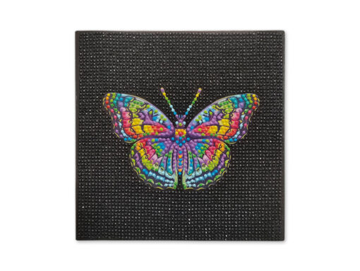 Butterfly - Diamond Painting Art Kit - 7.9"x7.9" Primed Back-Stapled w/Gems+Tool+Tray