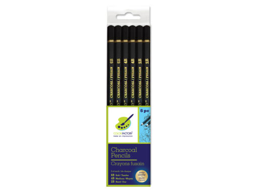 Charcoal Pencils 6pcs (Soft/Med/Hard)