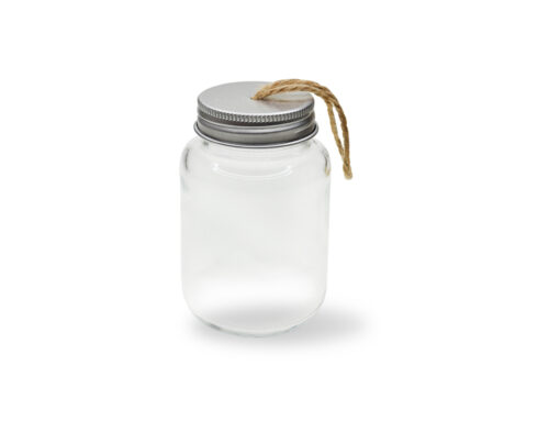 Craft Décor - 5.7x10.4cm Clear Ornament Glass Jar w/Alum Twist Cap - Image 3