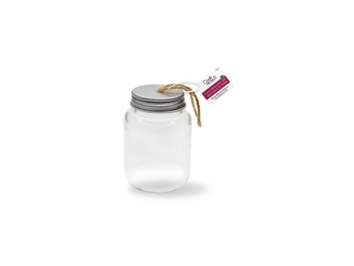 Craft Décor - 5.7x10.4cm Clear Ornament Glass Jar w/Alum Twist Cap