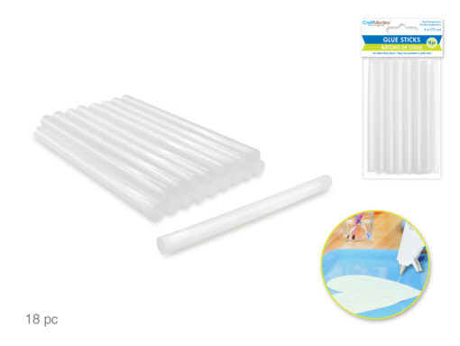 Glue Sticks -  4" Mini x 18pcs Dual Temp 7mm Thick - Image 2