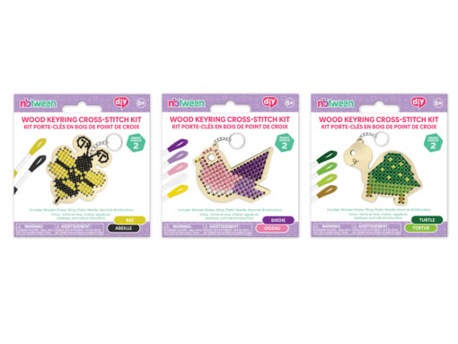 Creature Pals - DIY Wood Keyring Cross-Stitch Kit Makes 2 - Assorted - 3 Styles - Image 3